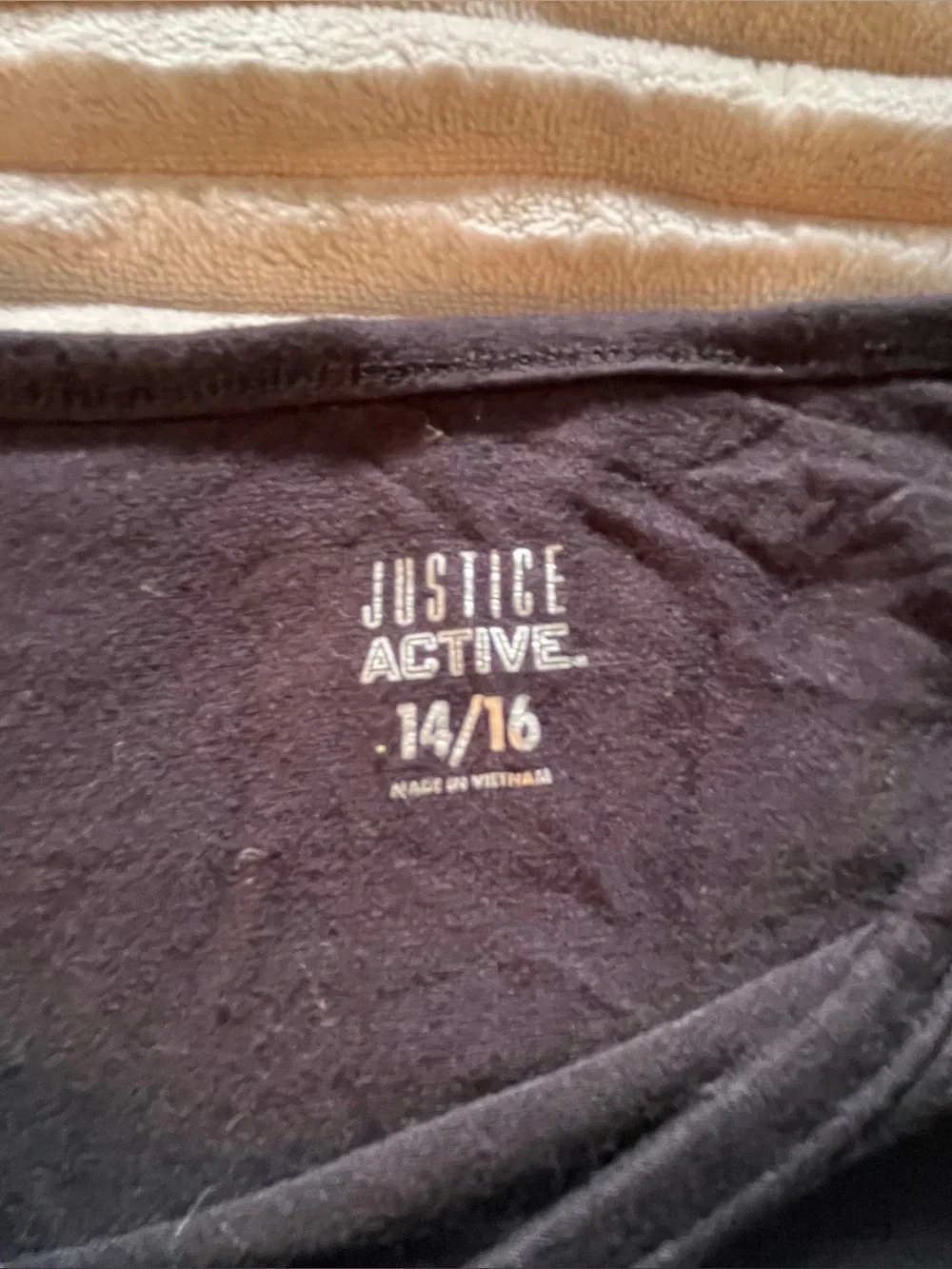 Justice Active Light Blue & Black Raglan Long Sleeve Top ♡